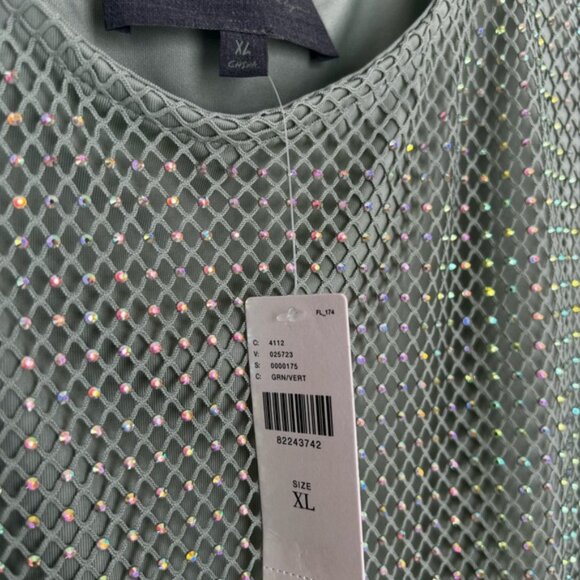 Sunday in Brooklyn rhinestone mesh tank - Picture 2 of 7